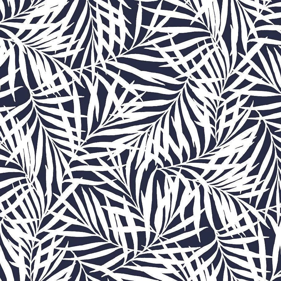 Oahu Fronds Peel & Stick Wallpaper // Blue