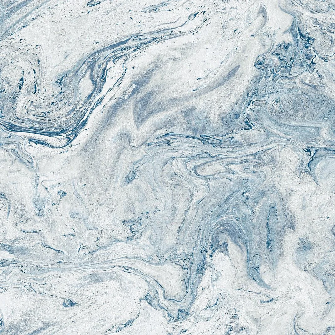 Oil & Marble Peel & Stick Wallpaper // Blue