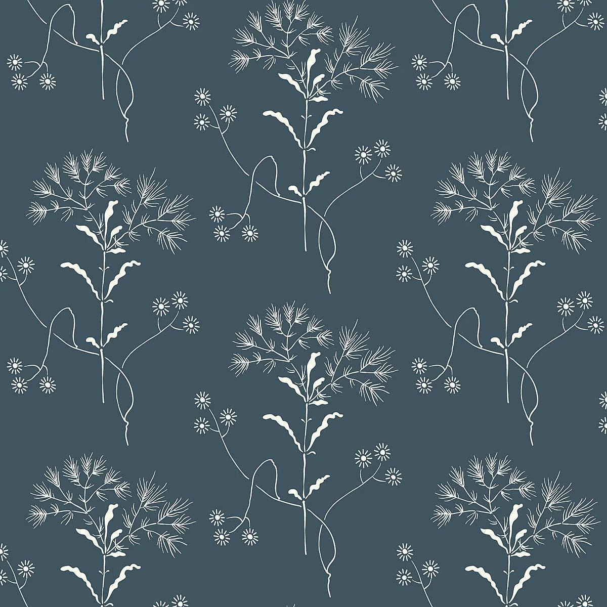 On Navy Wallpaper // White & Navy