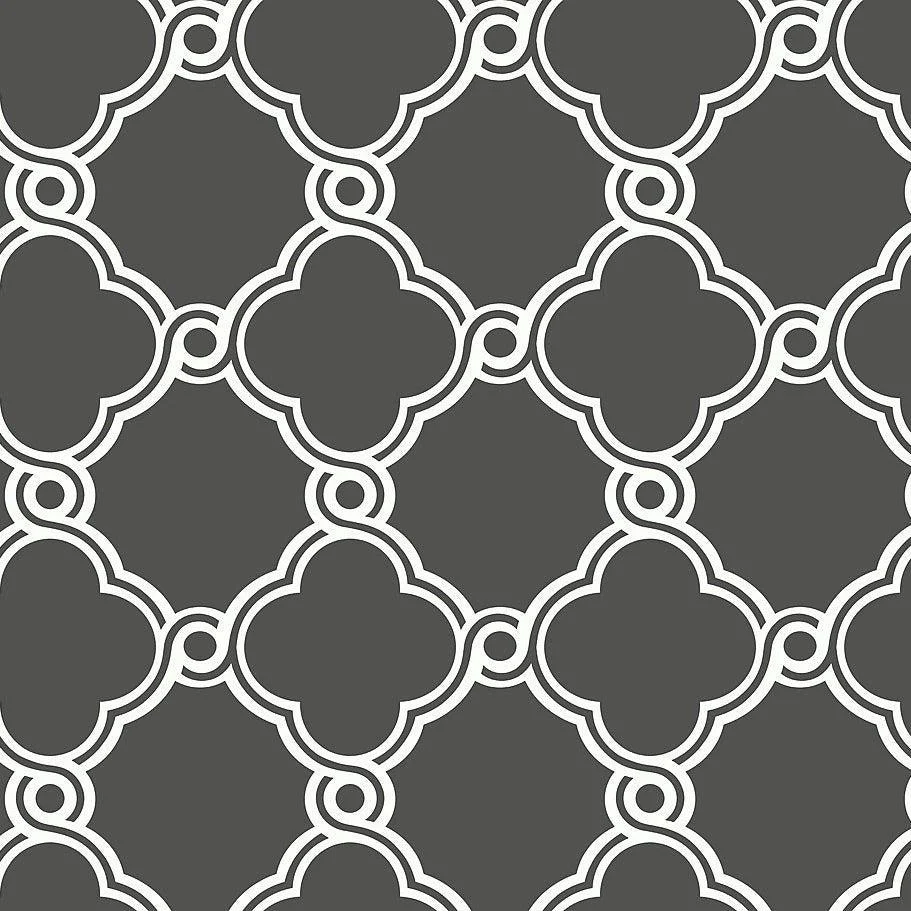 Open Trellis Wallpaper // Grey