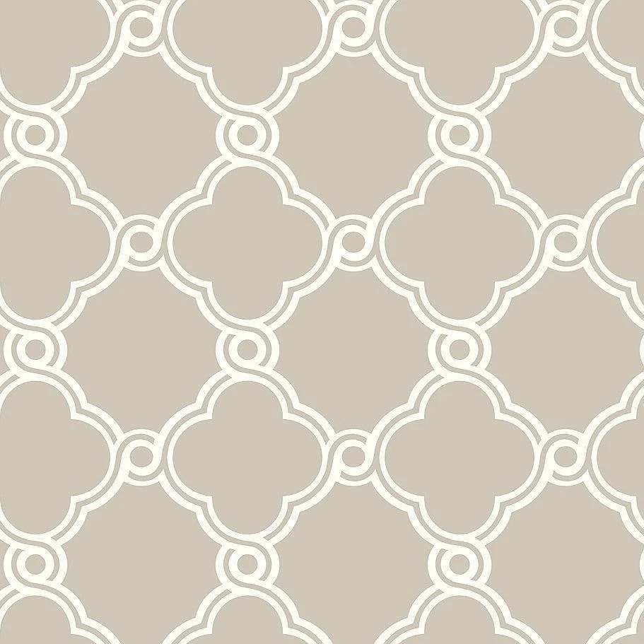 Open Trellis Wallpaper // Taupe