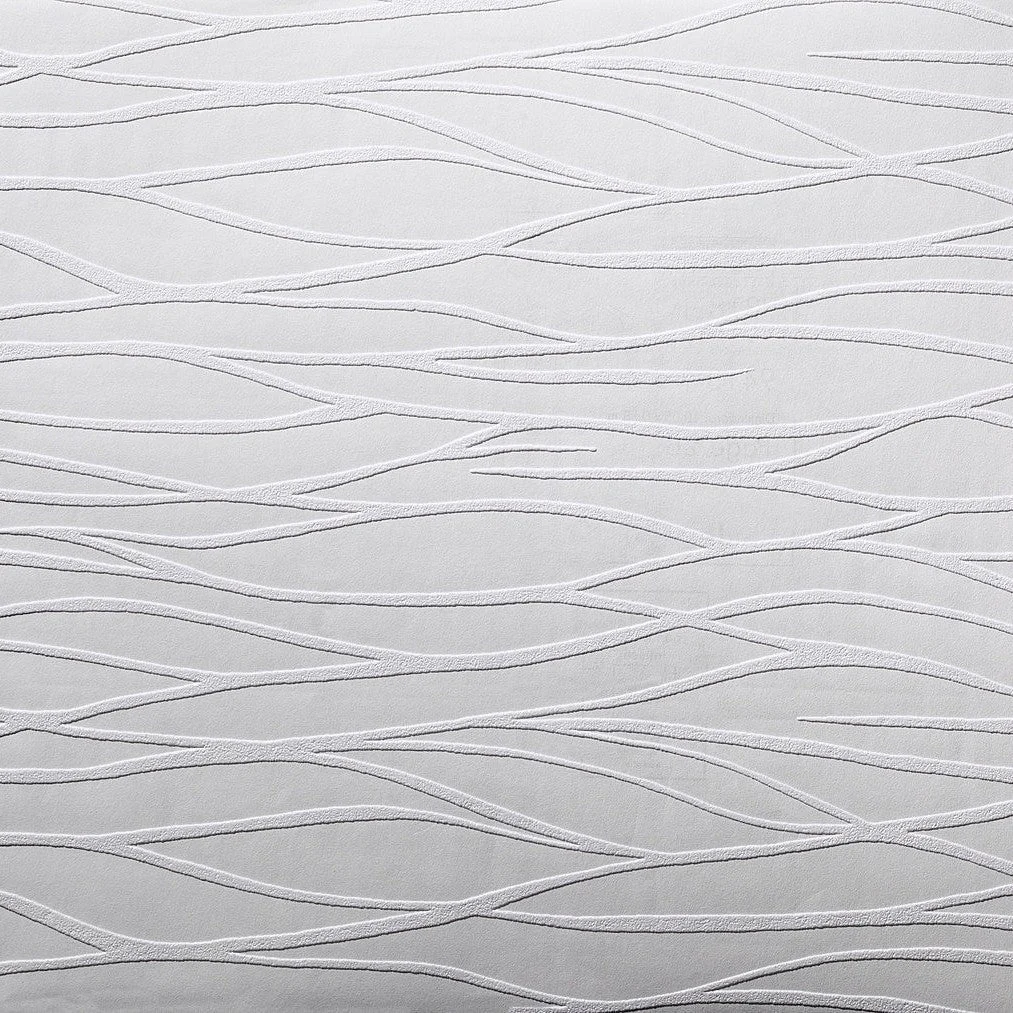 Organic Waves Paintable Wallpaper // White