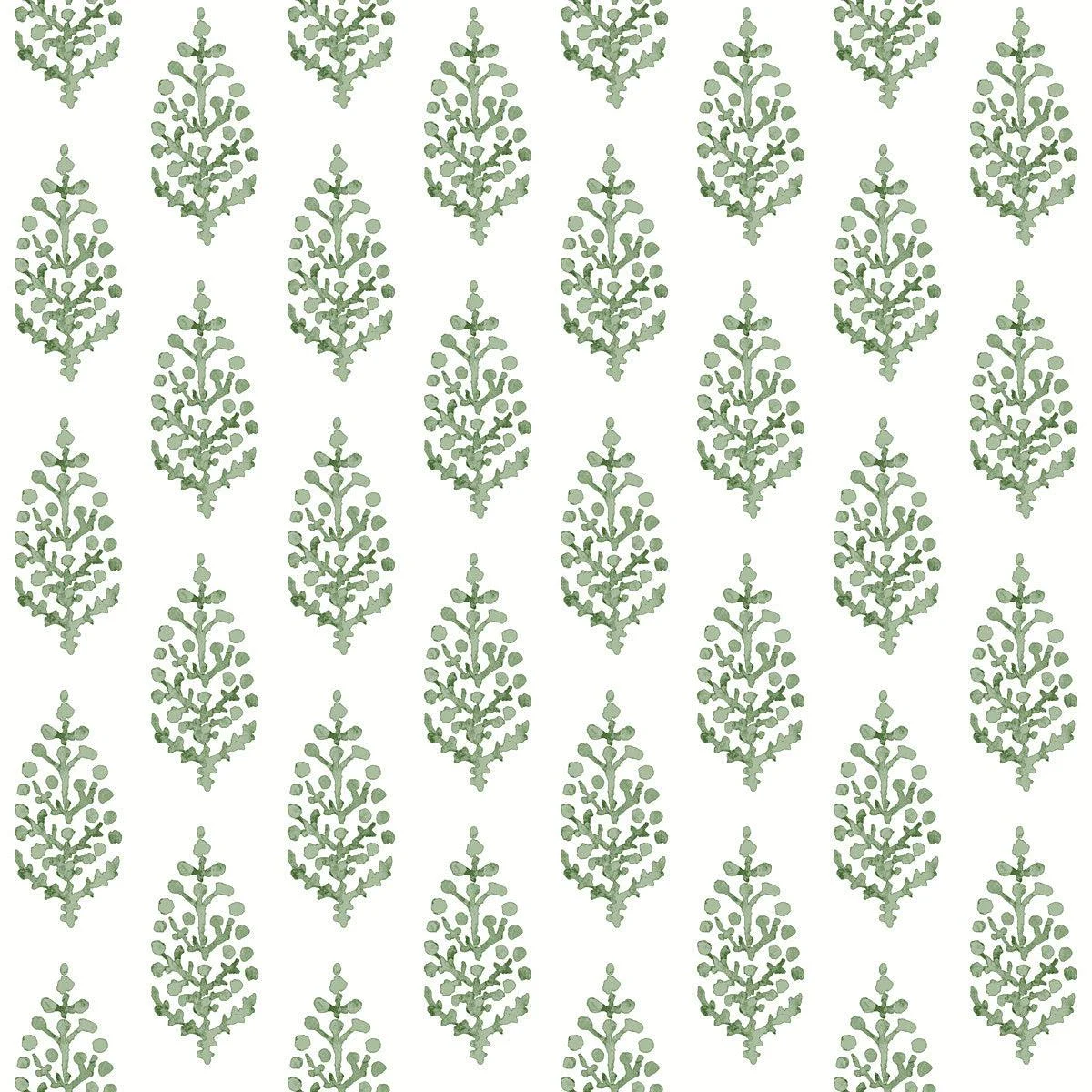 Paisley on Calico Wallpaper // Green