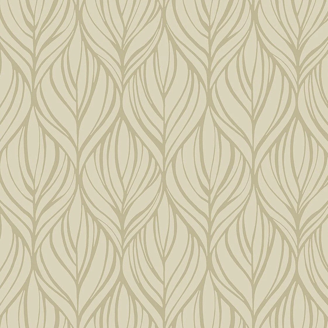 Palma Wallpaper // Taupe & Silver