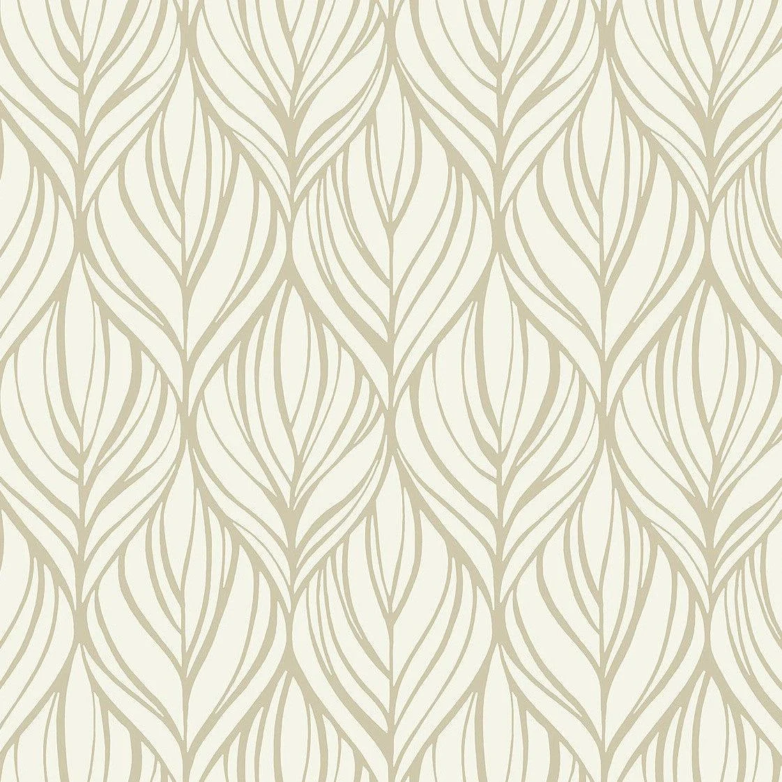 Palma Wallpaper // White & Gold