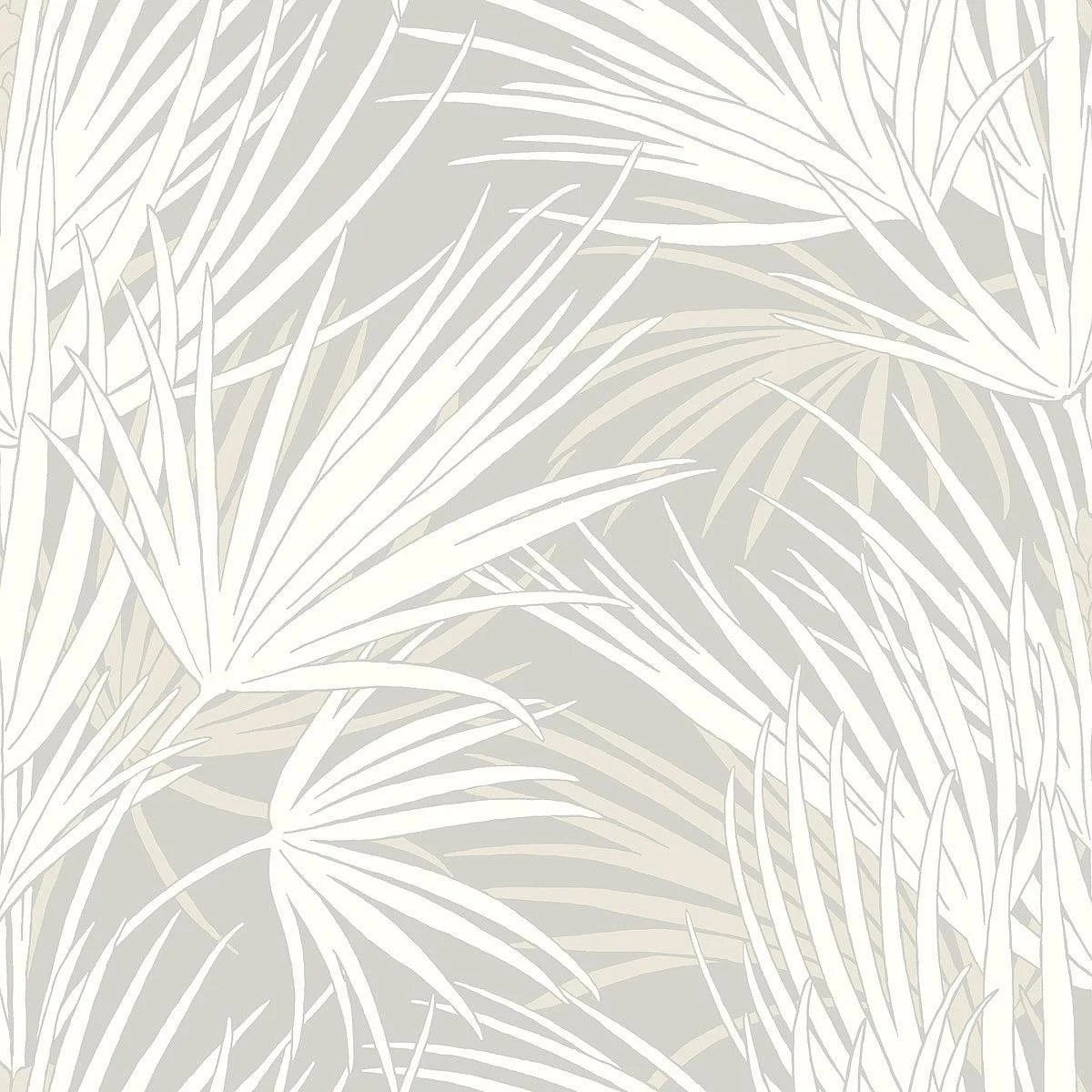 Palmetto Wallpaper // Grey