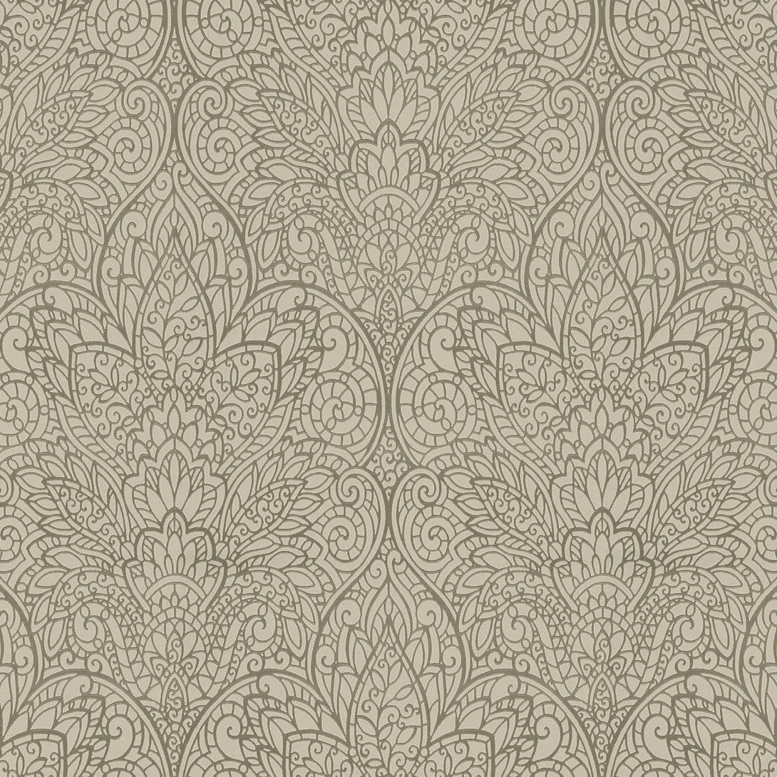 Paradise Wallpaper // Brown Metallic