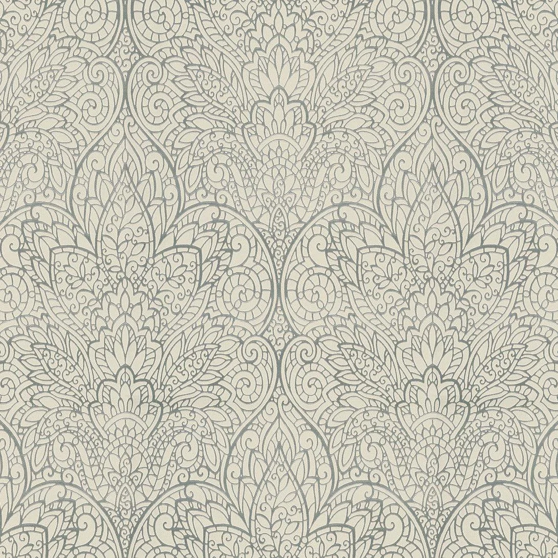 Paradise Wallpaper // Grey Metallic