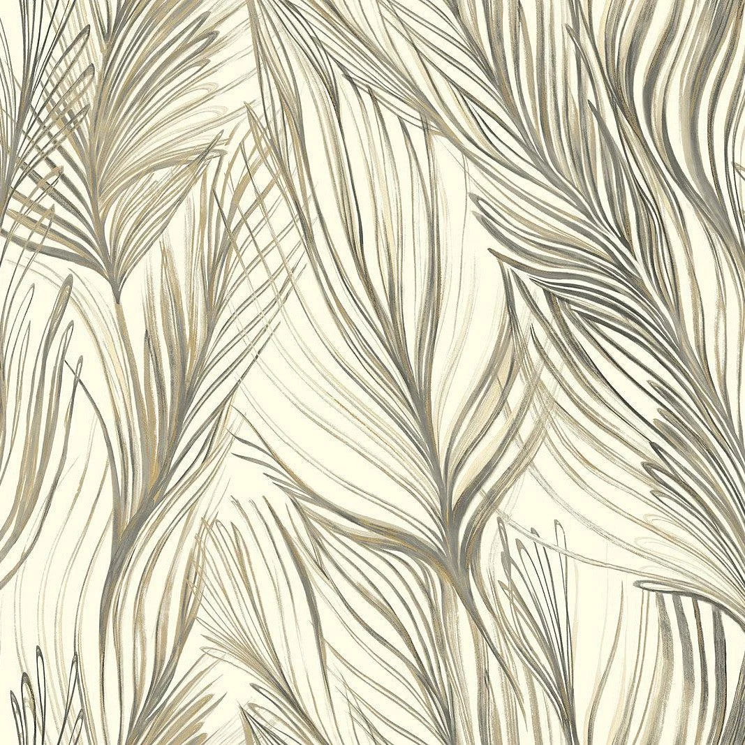 Peaceful Plume Wallpaper // Dark Grey