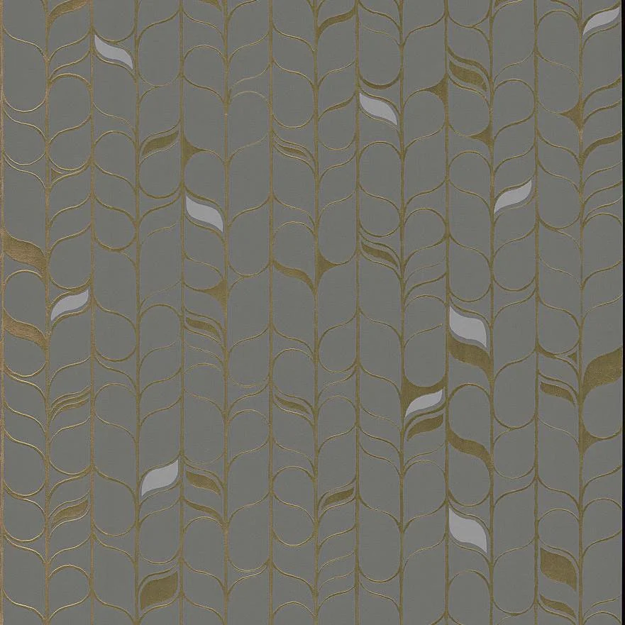 Perfect Petals Wallpaper // Grey & Gold