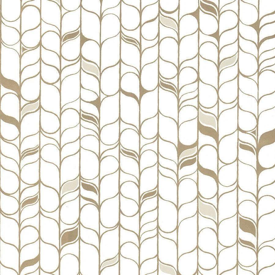 Perfect Petals Wallpaper // White & Gold