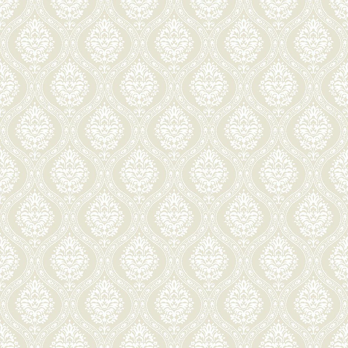 Petite Ogee Wallpaper // Beige