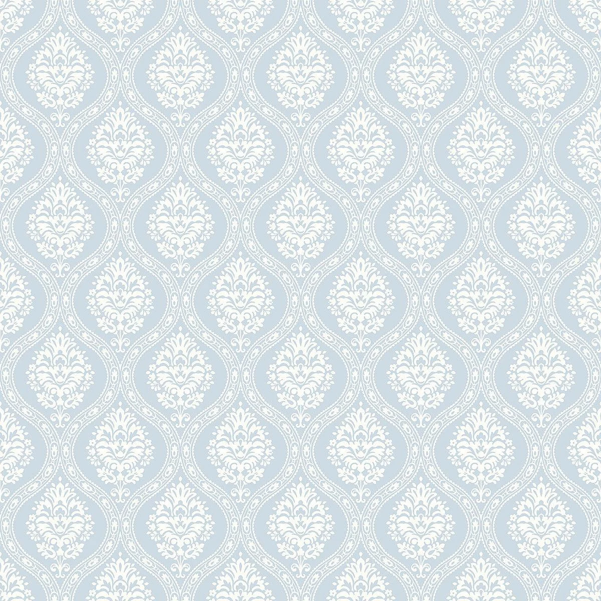 Petite Ogee Wallpaper // Blue
