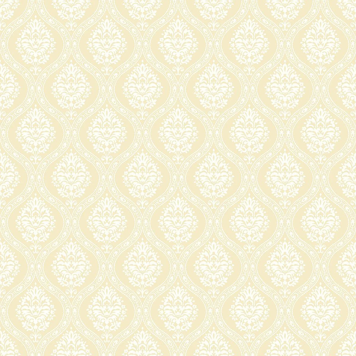 Petite Ogee Wallpaper // Yellow