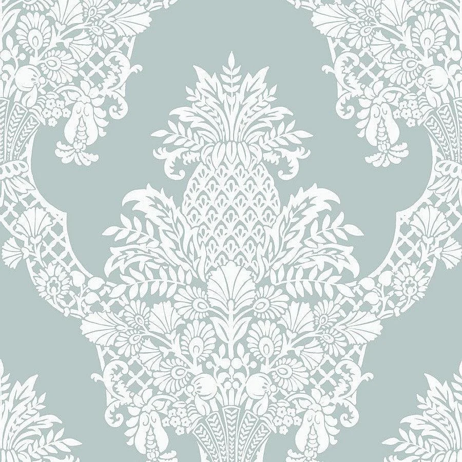 Pineapple Plantation Wallpaper // Blue