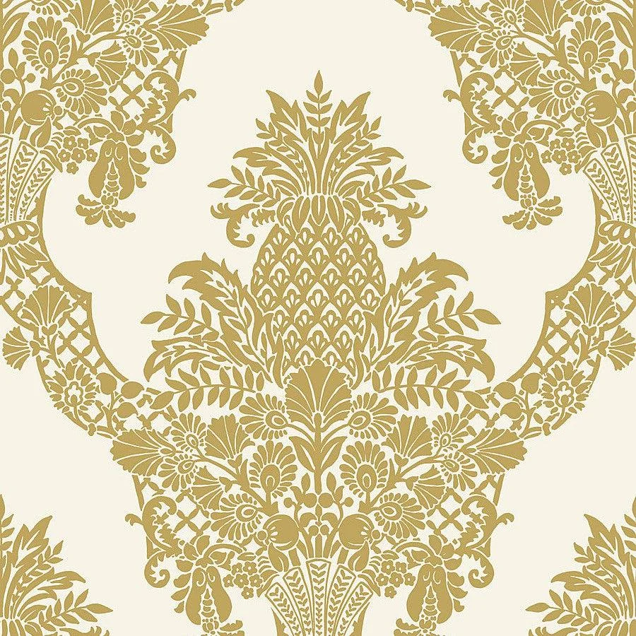 Pineapple Plantation Wallpaper // Gold