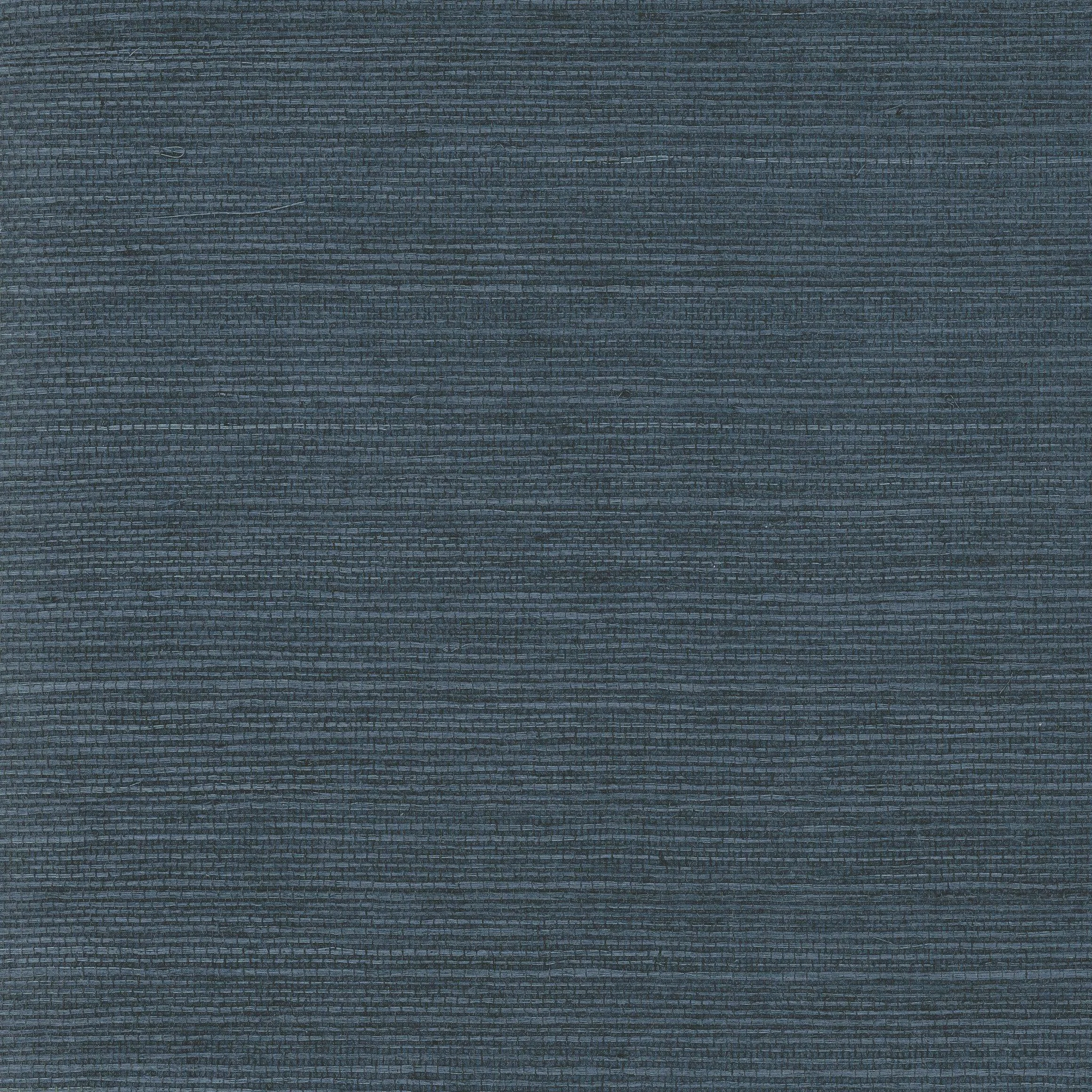 Plain Grass Sisal Grasscloth Wallpaper // Blue