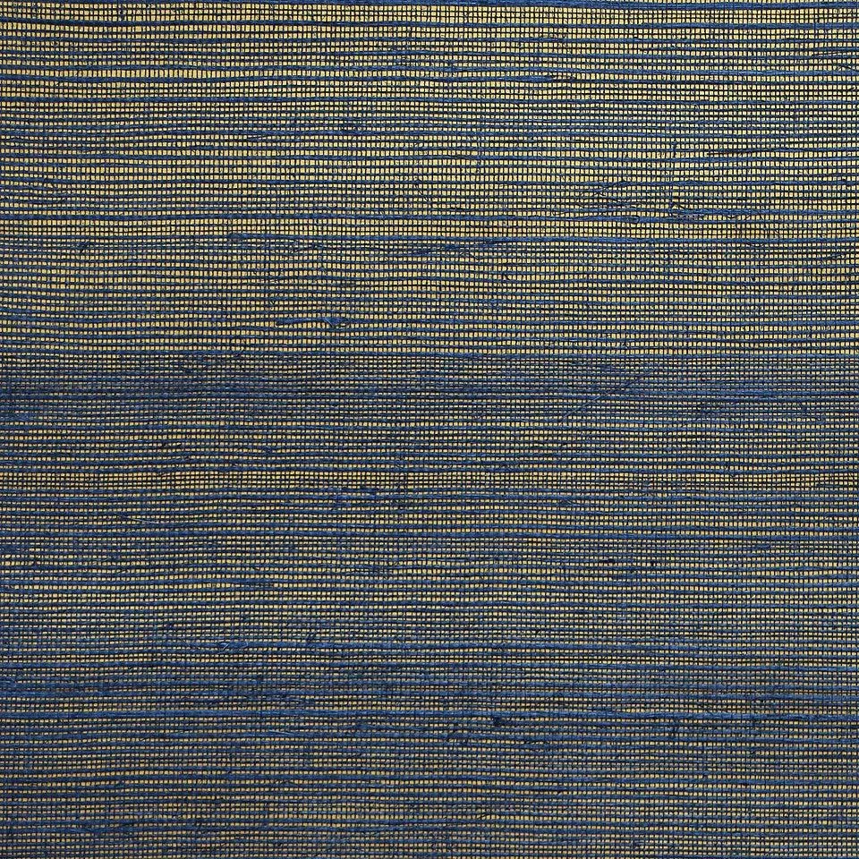 Plain Sisal Wallpaper Wallpaper // Indigo & Gold