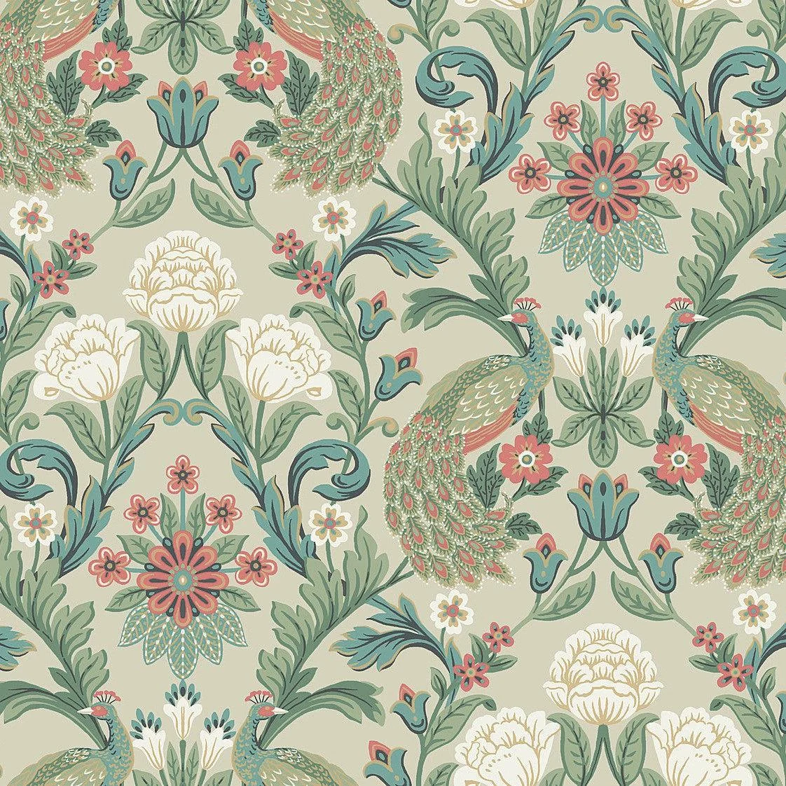 Plume Dynasty Wallpaper // Taupe