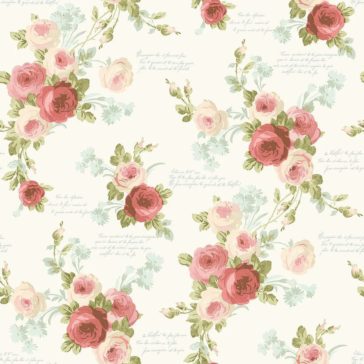 Polka Dot Plaid Wallpaper // Pink & Blue