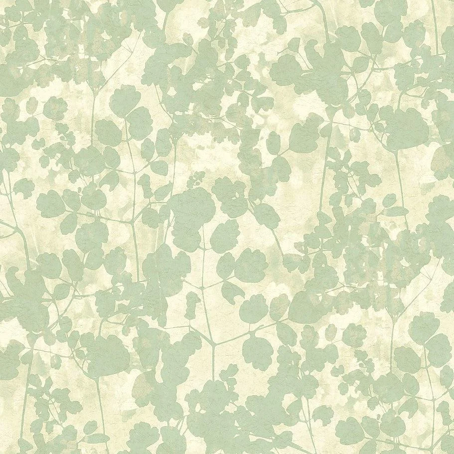 Pressed Leaves Wallpaper // Green