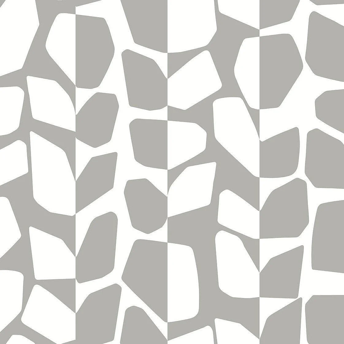 Primitive Vines Wallpaper // Silver Metallic