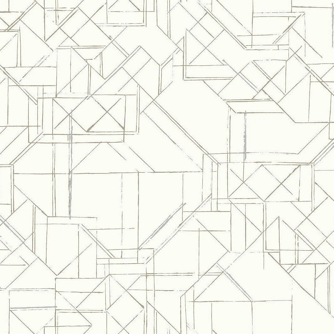 Prism Schematics Peel & Stick Wallpaper // Grey