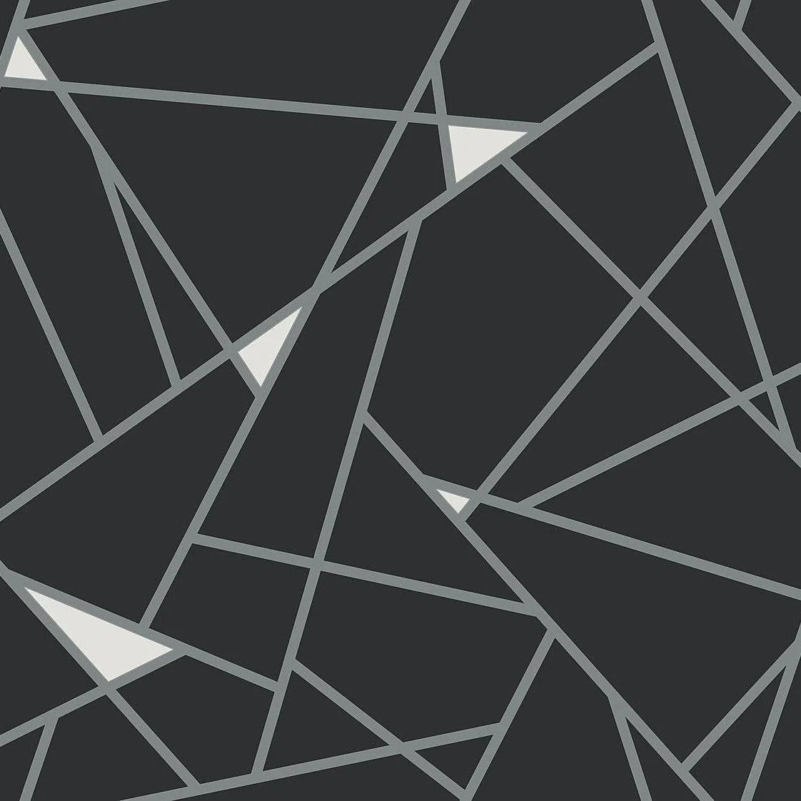 Prismatic Wallpaper // Black & Silver