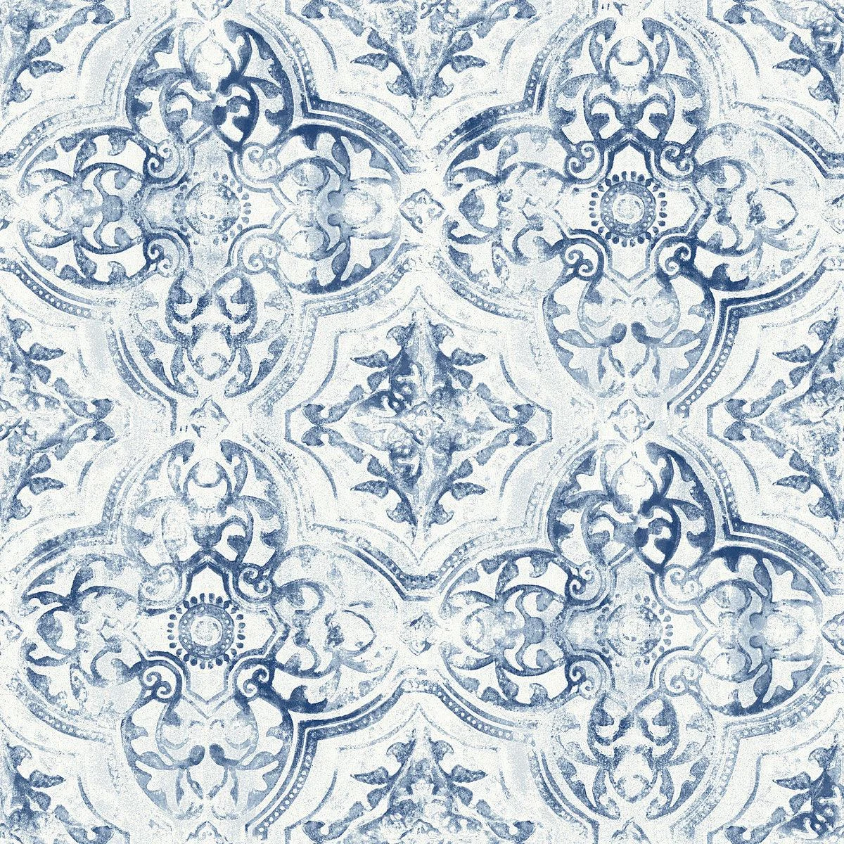 Quartet Wallpaper // White & Blue