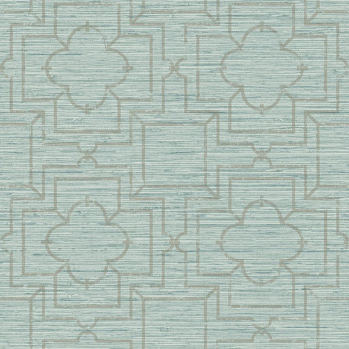 Quatrefoil Trellis Peel & Stick Wallpaper // Blue