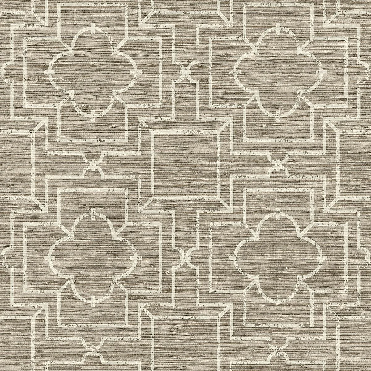 Quatrefoil Trellis Peel & Stick Wallpaper // Neutral