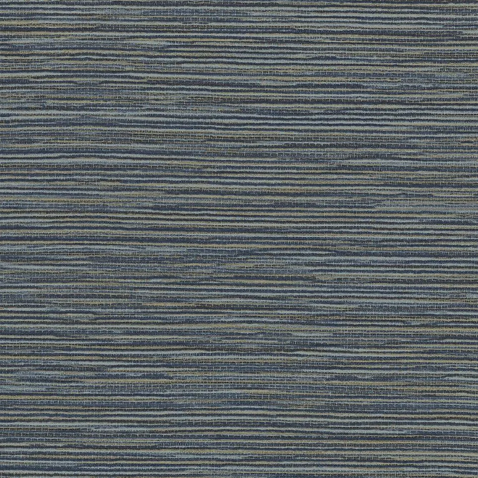 Ramie Weave Grasscloth Wallpaper // Dark Blue Metallic