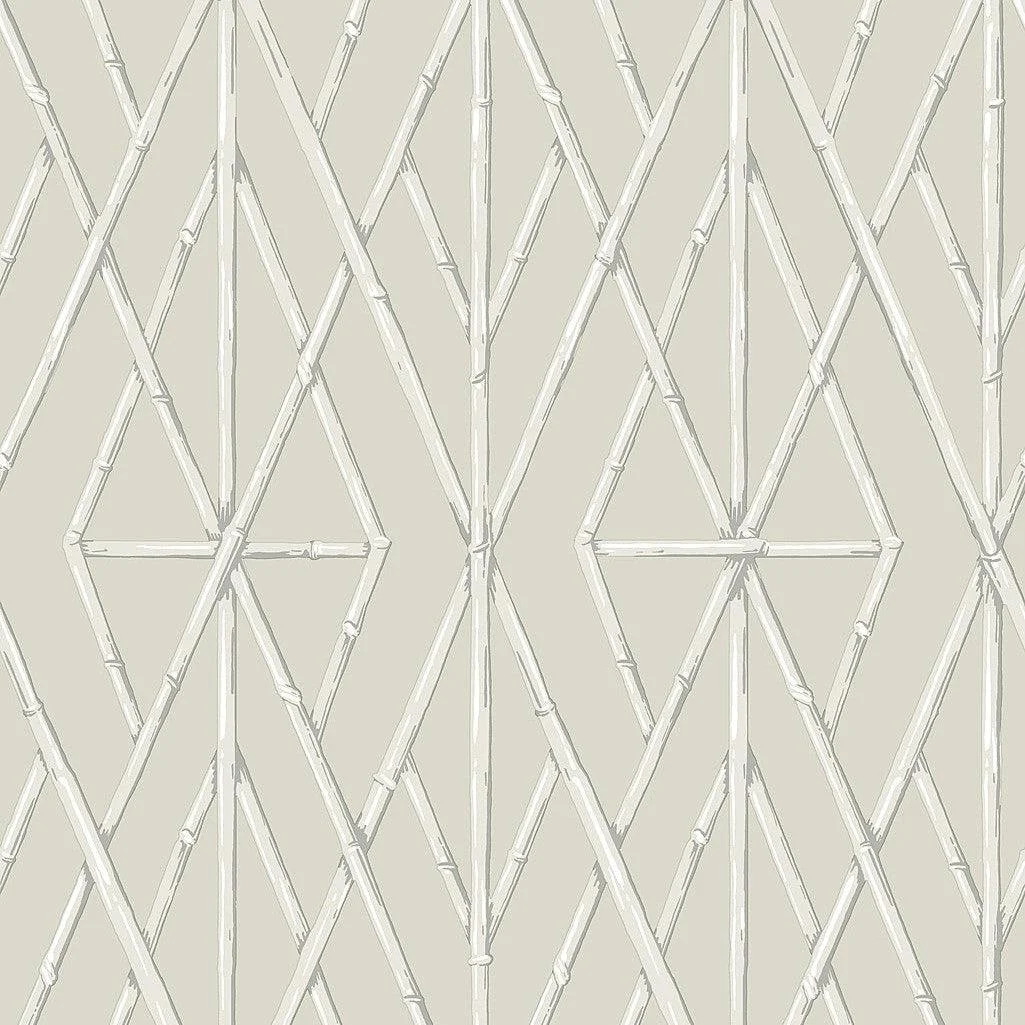 Riviera Bamboo Trellis Wallpaper // Cream