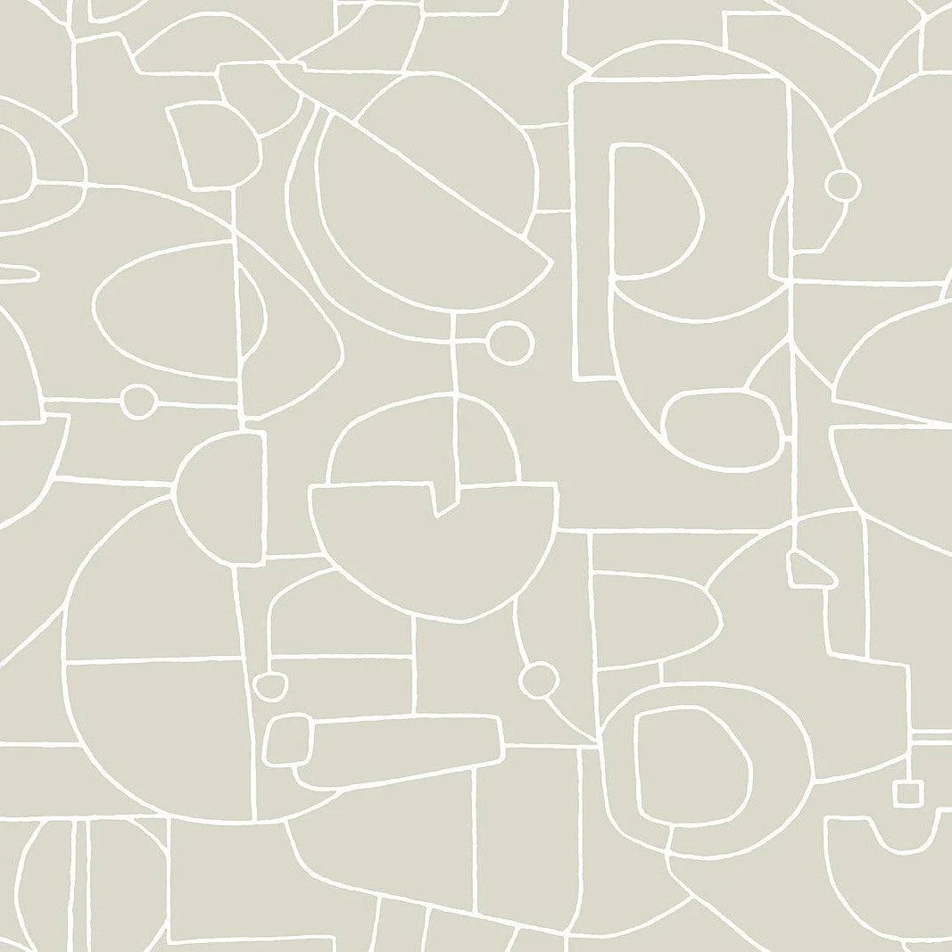 Robotics Peel & Stick Wallpaper // Beige