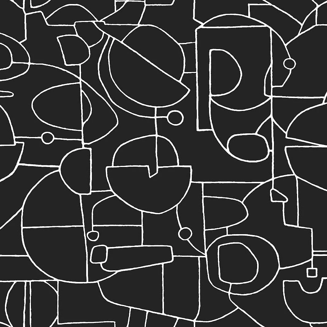Robotics Peel & Stick Wallpaper // Black
