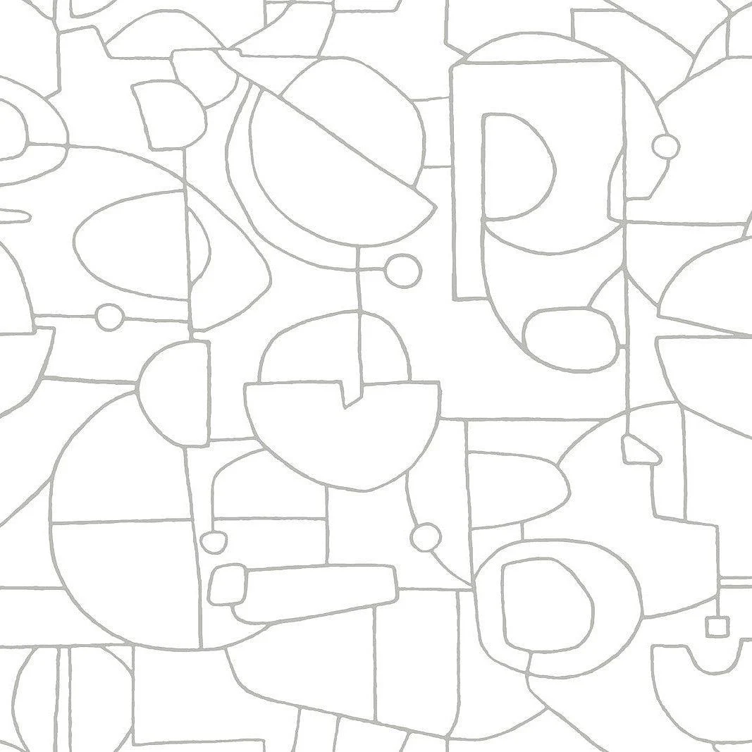 Robotics Peel & Stick Wallpaper // Grey