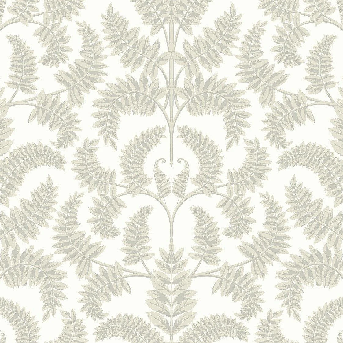 Royal Fern Damask Wallpaper // Beige
