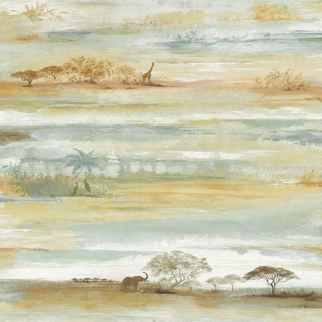 Savanna Sunset Peel & Stick Wallpaper // Brown
