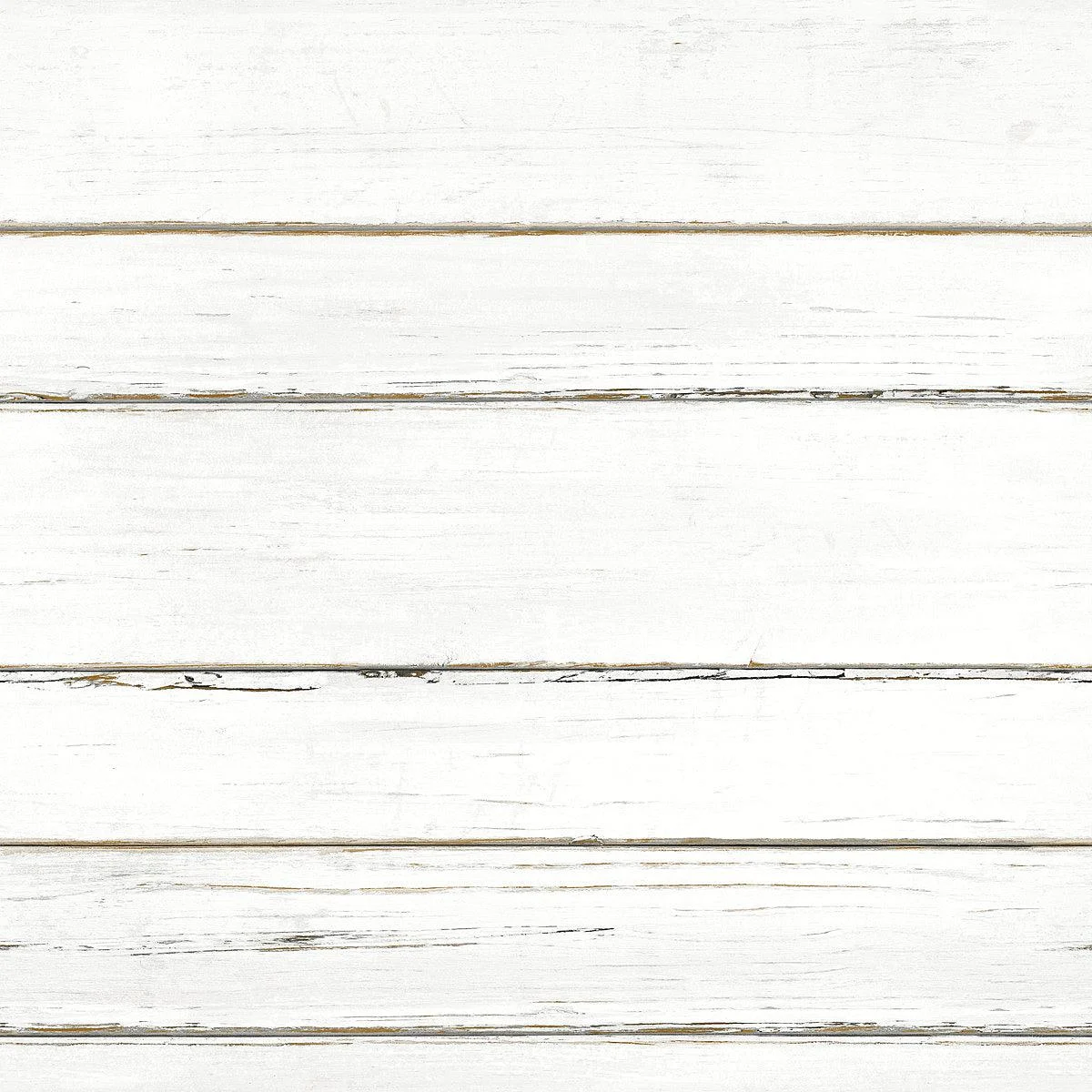 Shiplap Planks Wallpaper // White