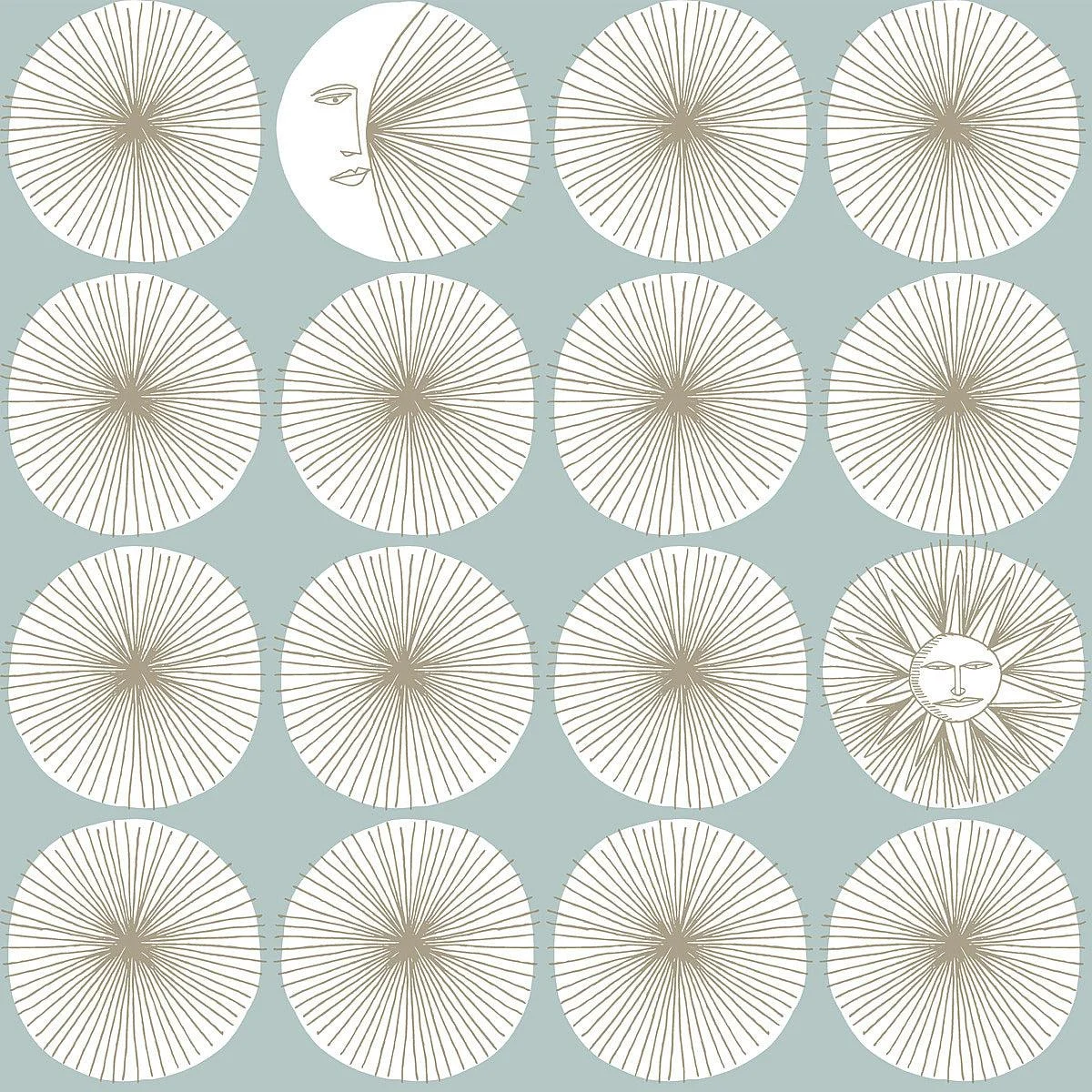 Soho Starburst Peel & Stick Wallpaper // Light Blue