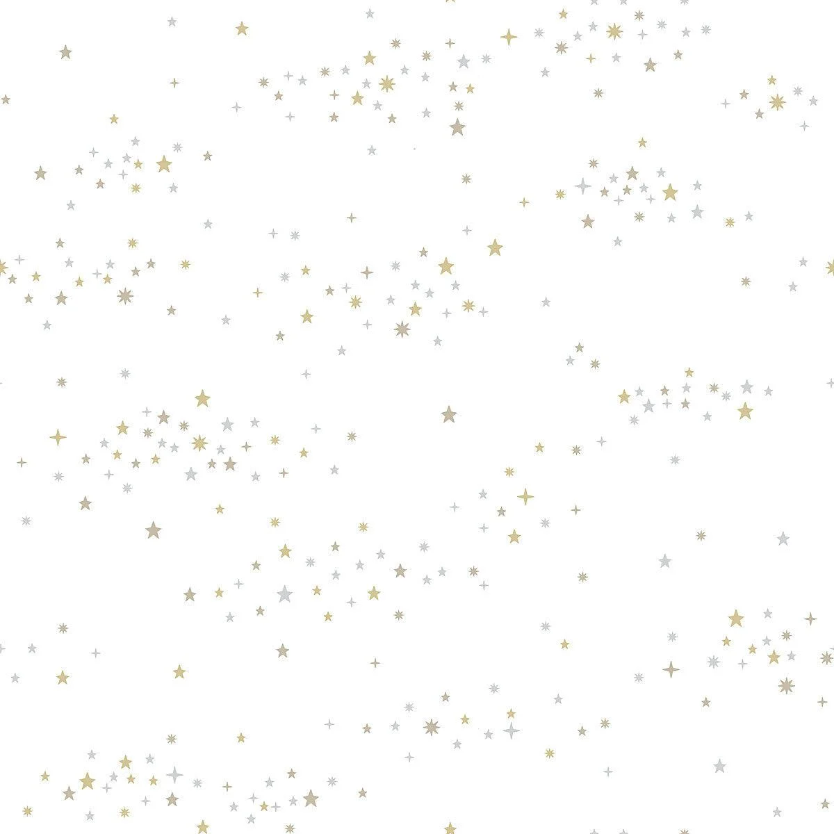 Starlight, Star Bright Peel & Stick Wallpaper // Silver & Gold