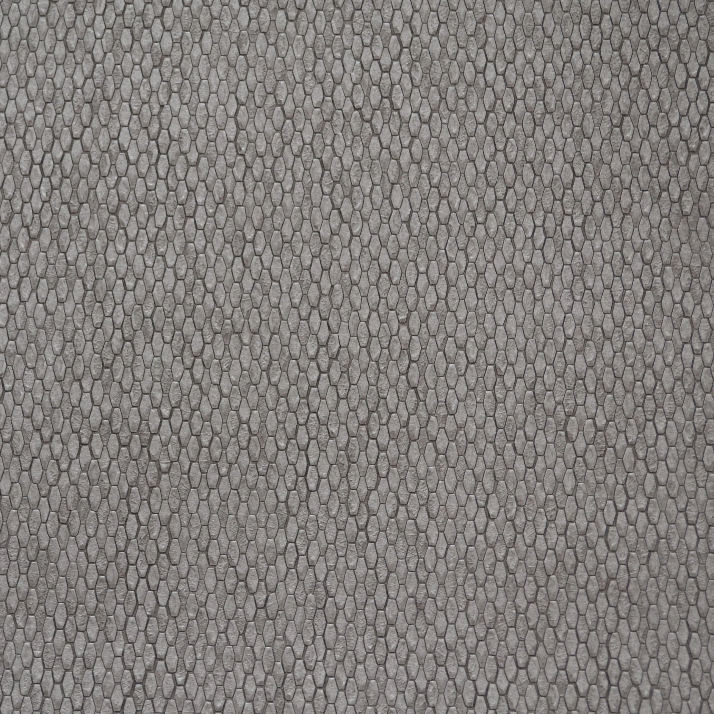 Stretched Hexagons Wallpaper // Dark Silver