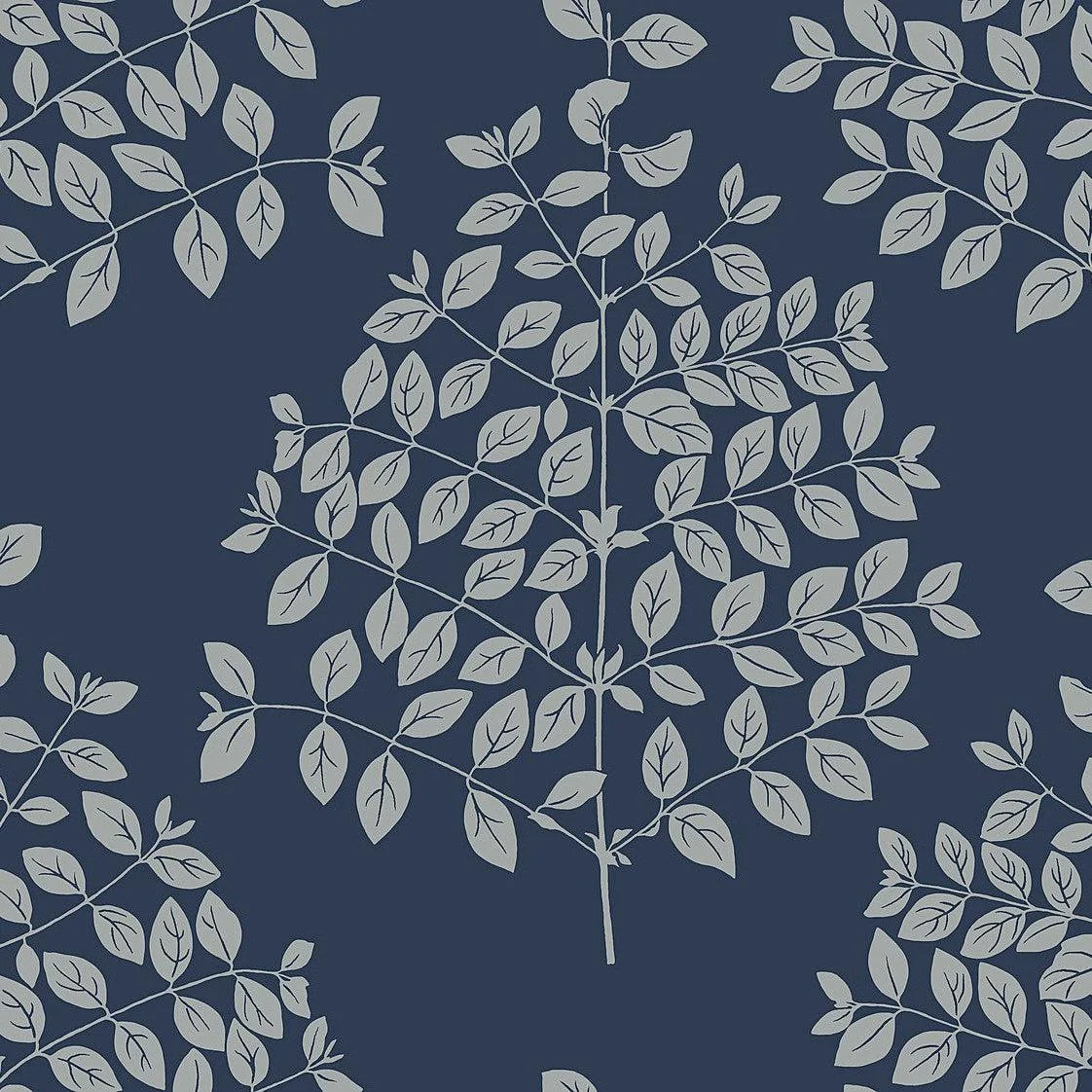 Tender Wallpaper // Navy & Silver
