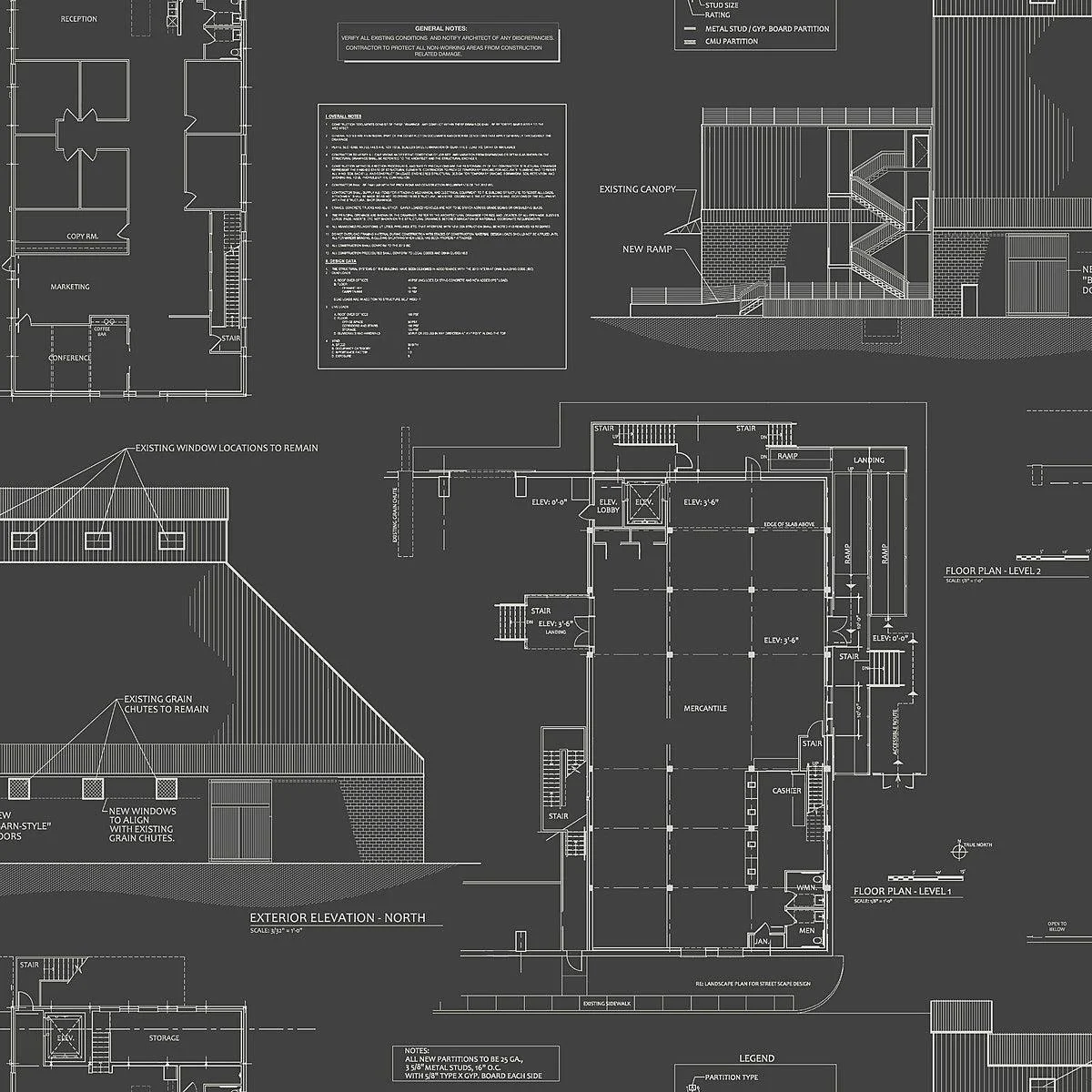 The Market Wallpaper // Black & White