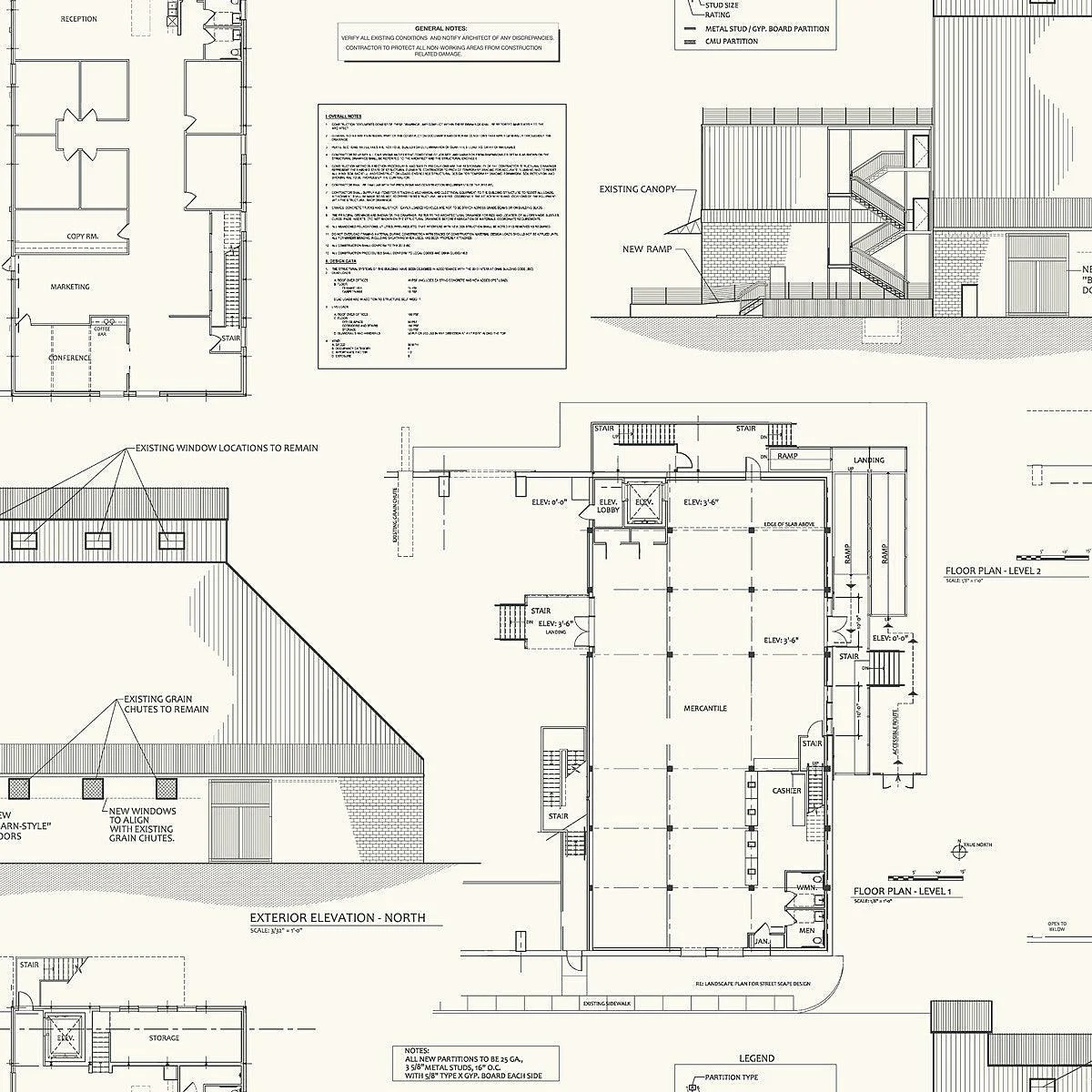 The Market Wallpaper // White & Black