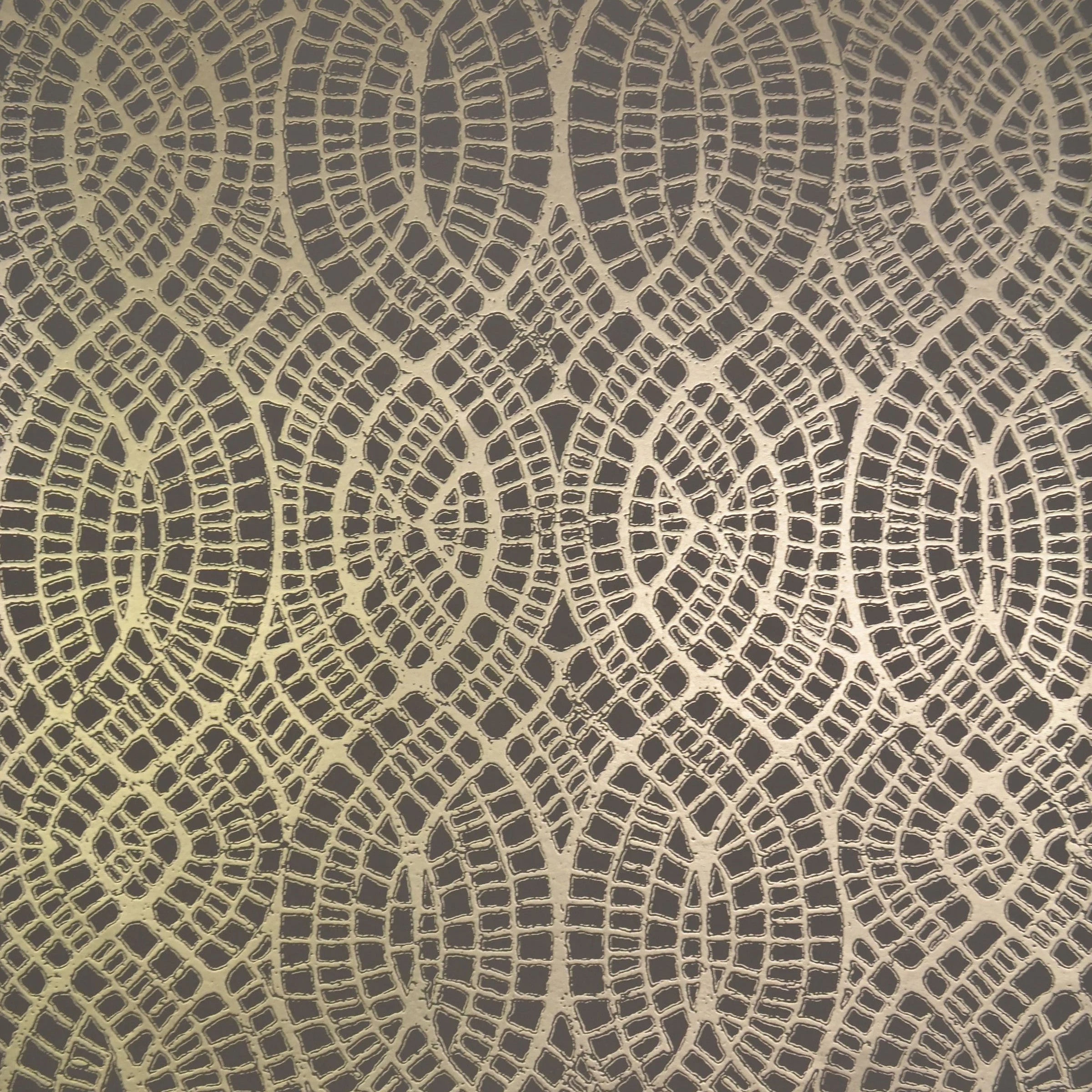 Tortoise Wallpaper // Taupe & Gold
