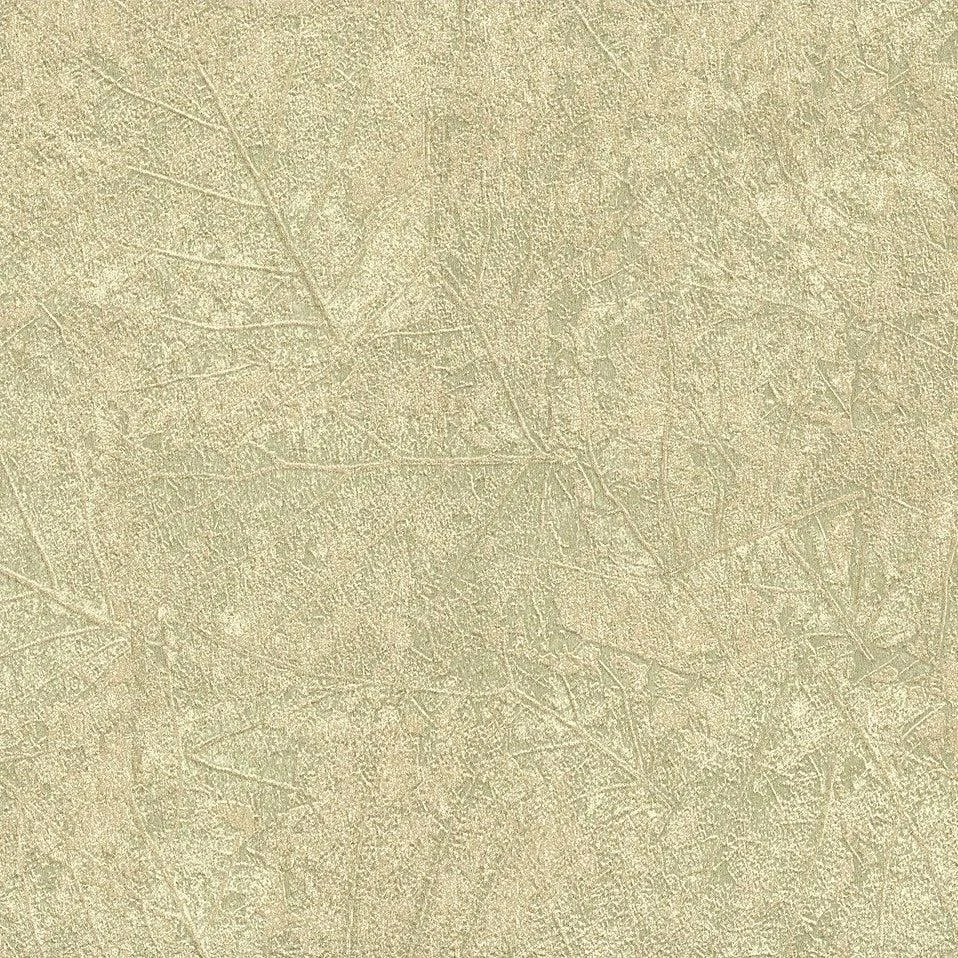 Tossed Leaves Wallpaper // Beige