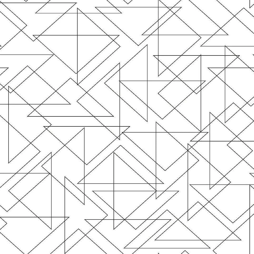 Triangulation Peel & Stick Wallpaper // Black & White