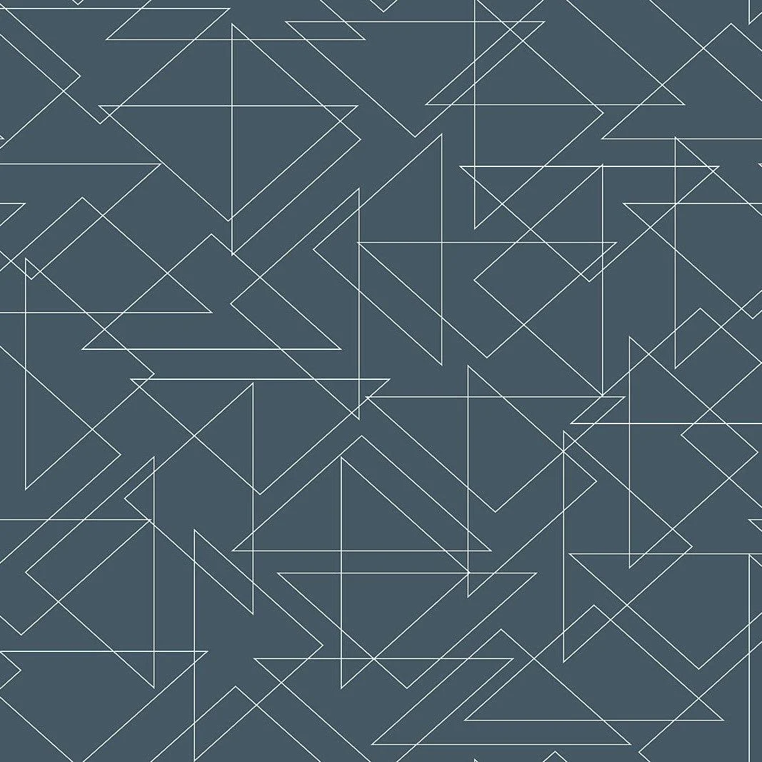 Triangulation Peel & Stick Wallpaper // Navy