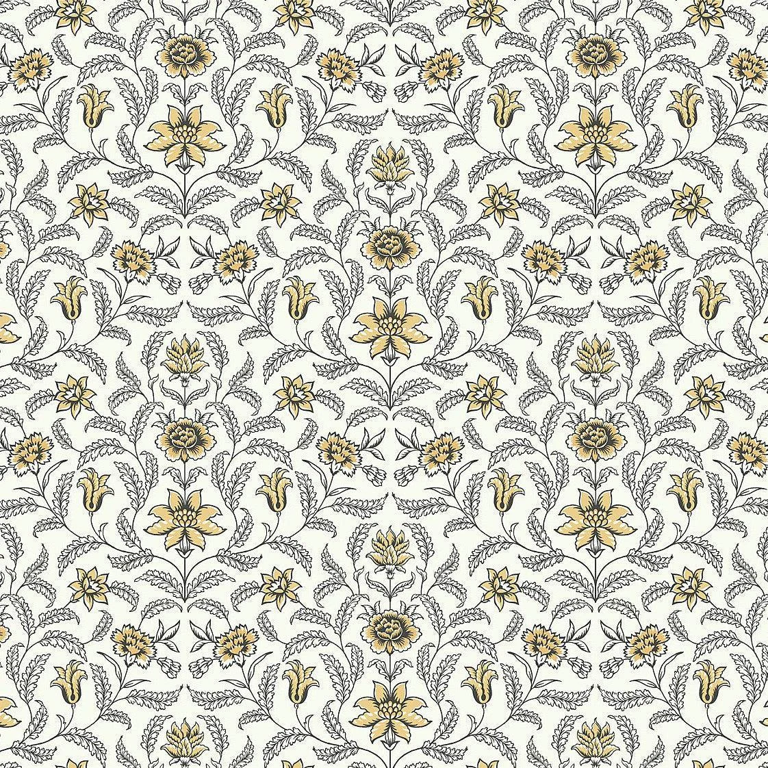 Vintage Blooms Wallpaper // Yellow